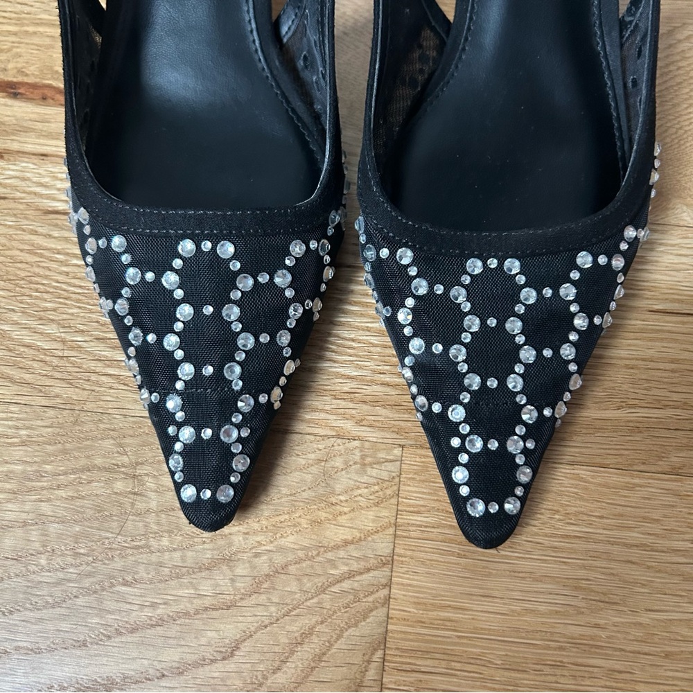 KARI black rhinestone kitten heel - Picture 4 of 10